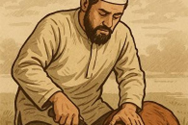 Ilustrasi sembelih qurban (Foto: AI)