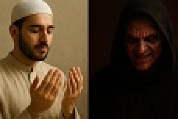 Ilustrasi tidak tergoda setan ketika berdoa